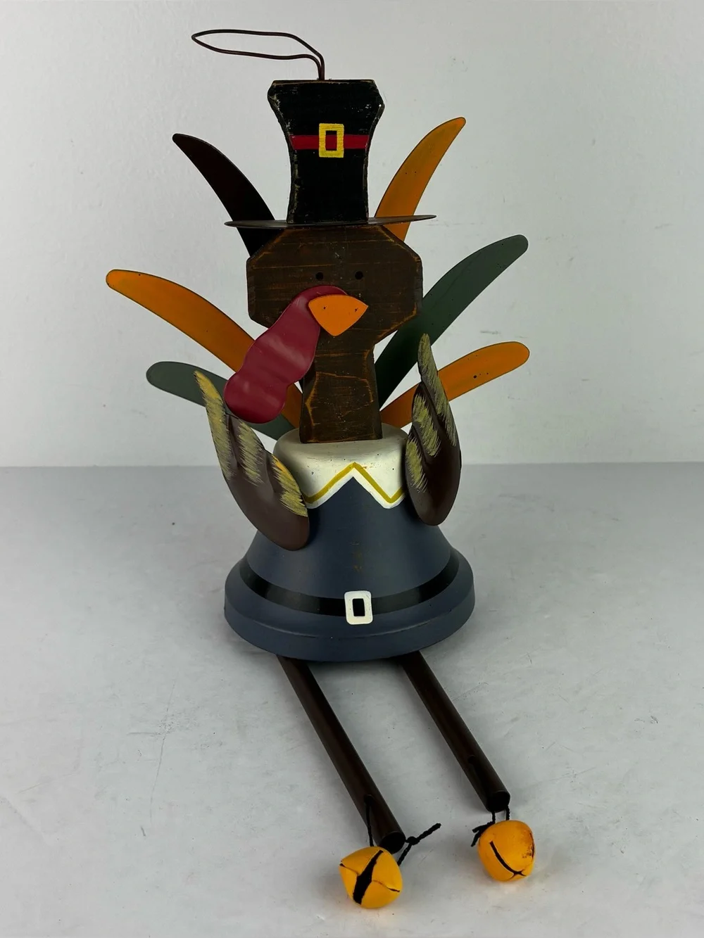 Thanksgiving Turkey Metal Shelf Sitter Decoration - So Cute!